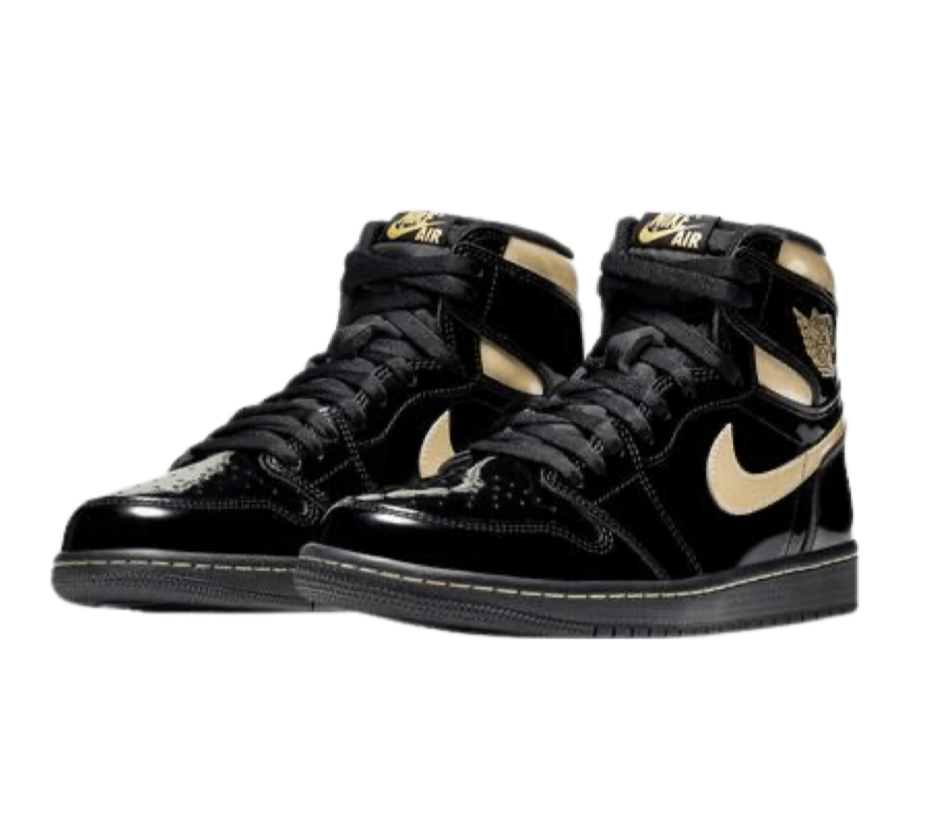 Jordan 1 High OG Patent Black Gold