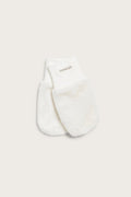 Newborn white anti-scratch mittens