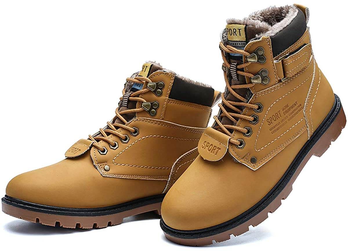 Fur Mens Winter Desert Boots