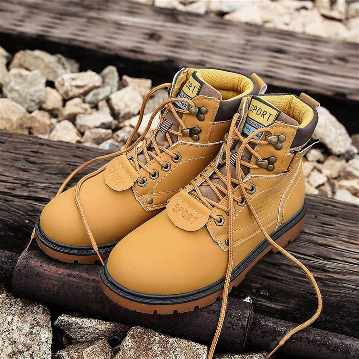 Fur Mens Winter Desert Boots
