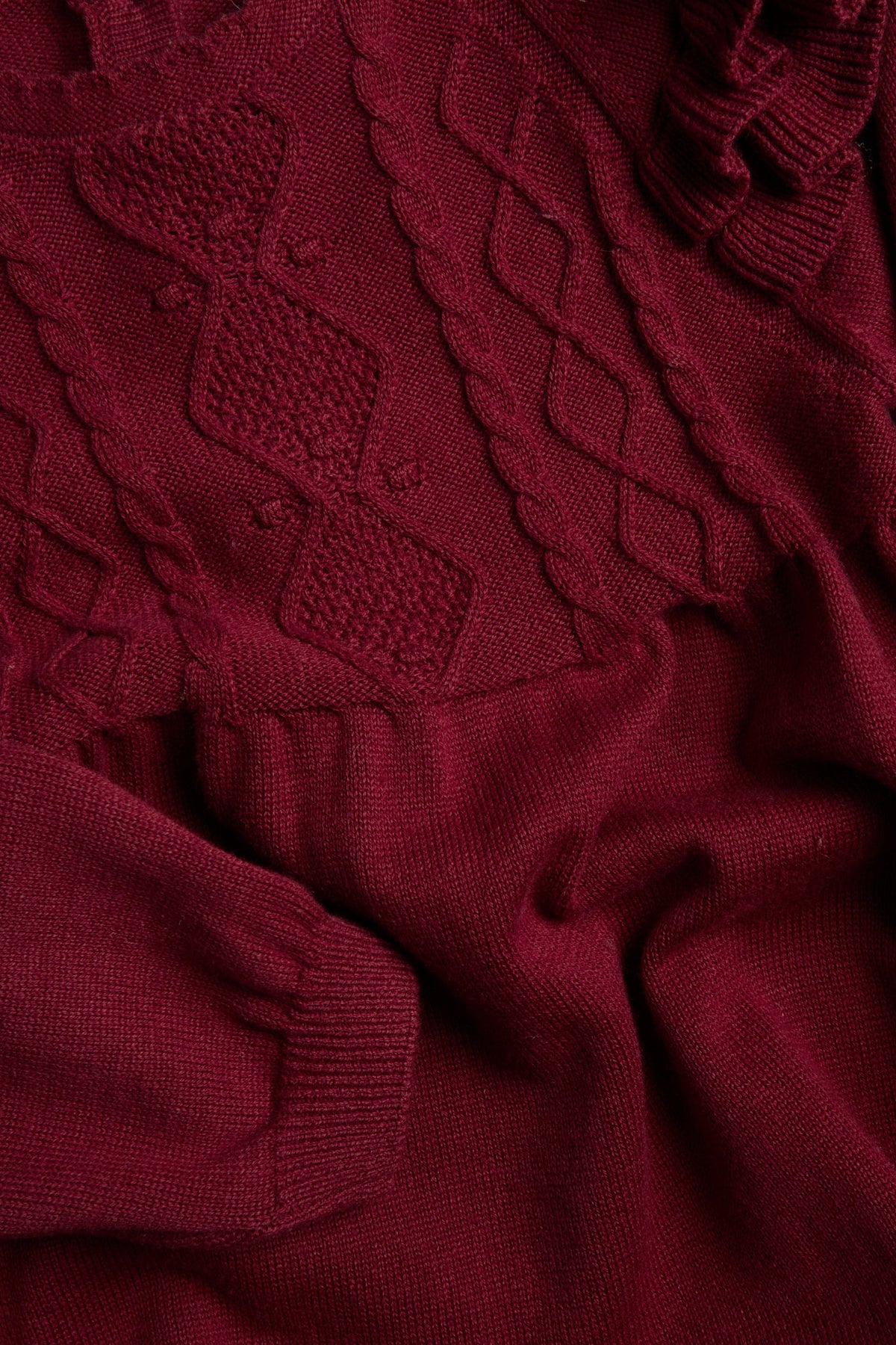 Baby red christmas dress with frills