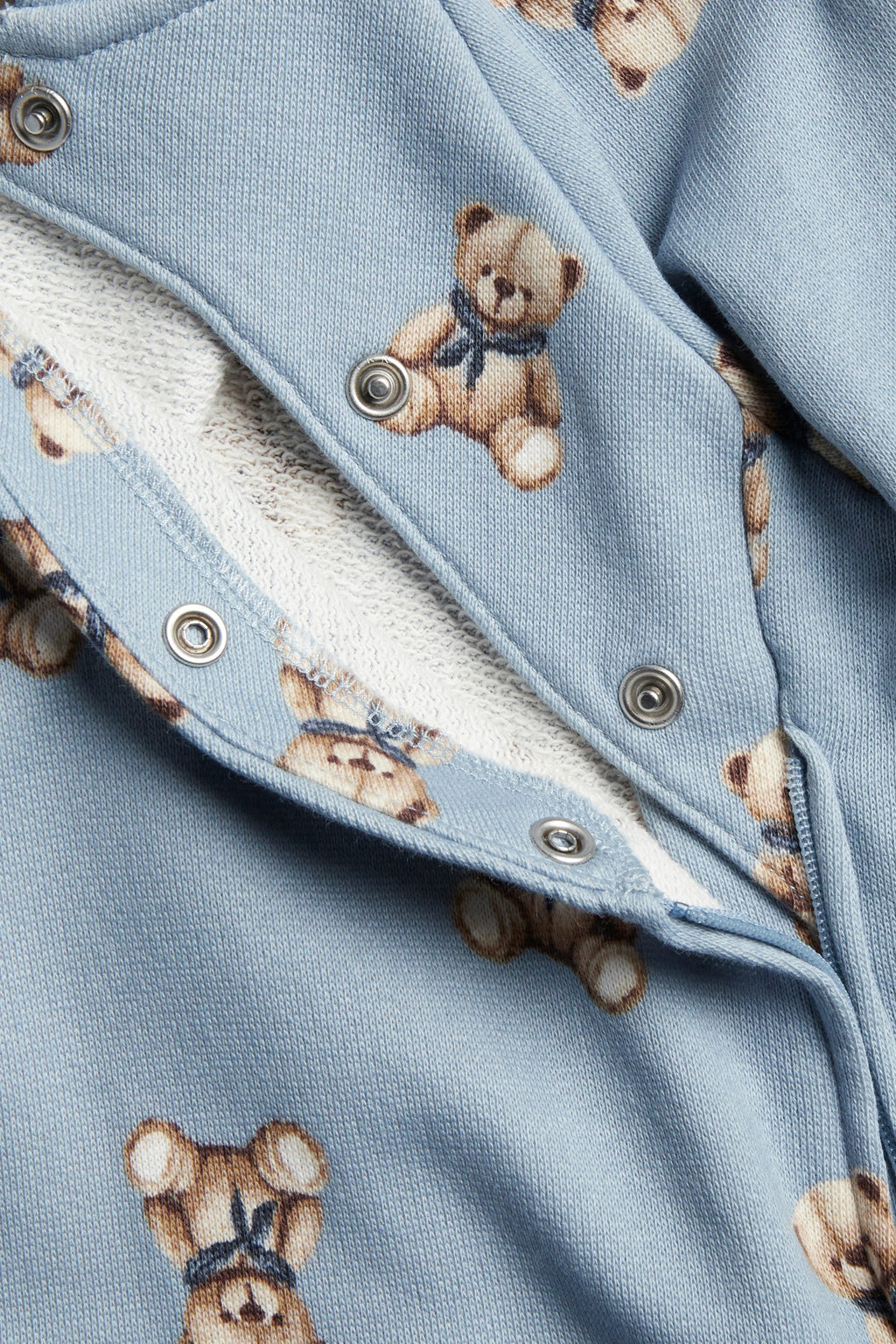 Baby blue jumpsuit with teddy bears