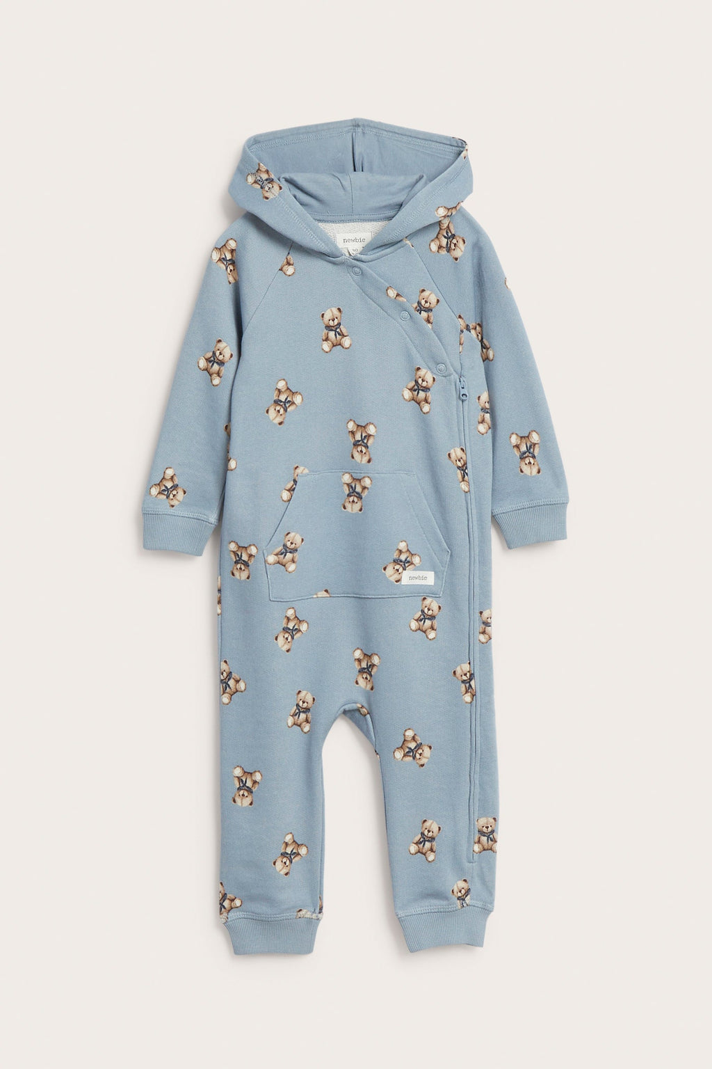 Baby blue jumpsuit with teddy bears