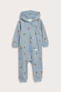 Baby blue jumpsuit with teddy bears
