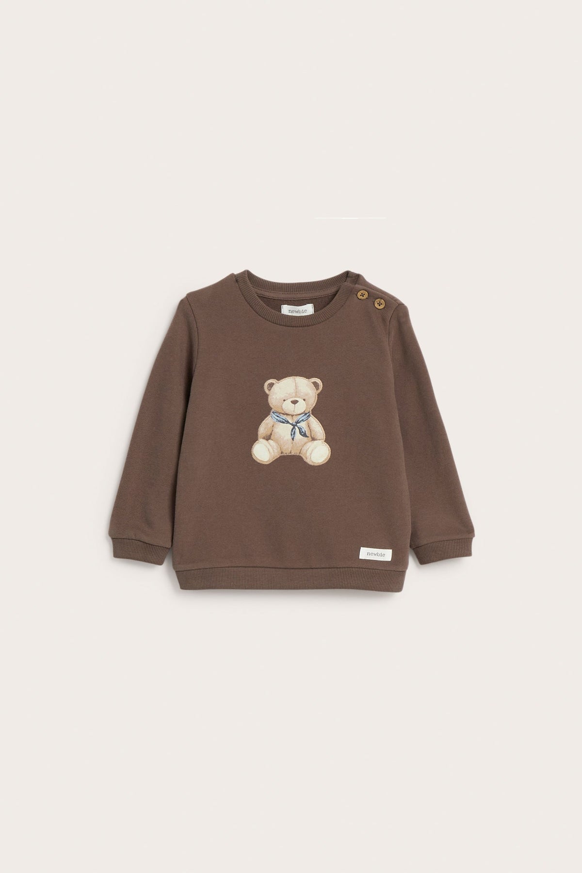 Baby brown teddy bear sweatshirt
