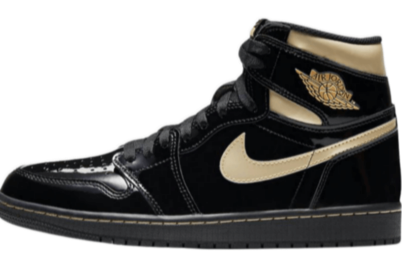 Jordan 1 High OG Patent Black Gold