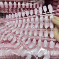 120PCS Short Pink French Press-On Nails, Gradient White Tips