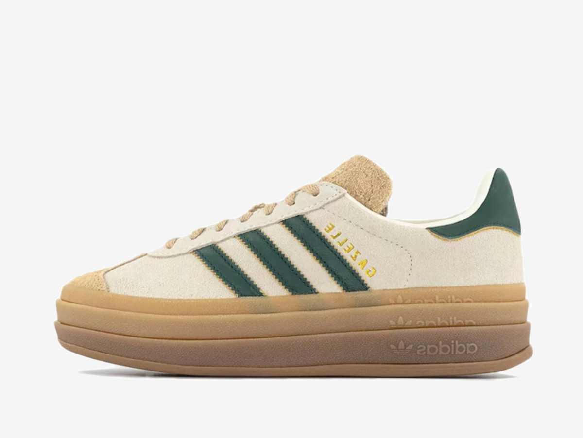 Adidas Gazelle Bold Beige Collegiate Green (W)