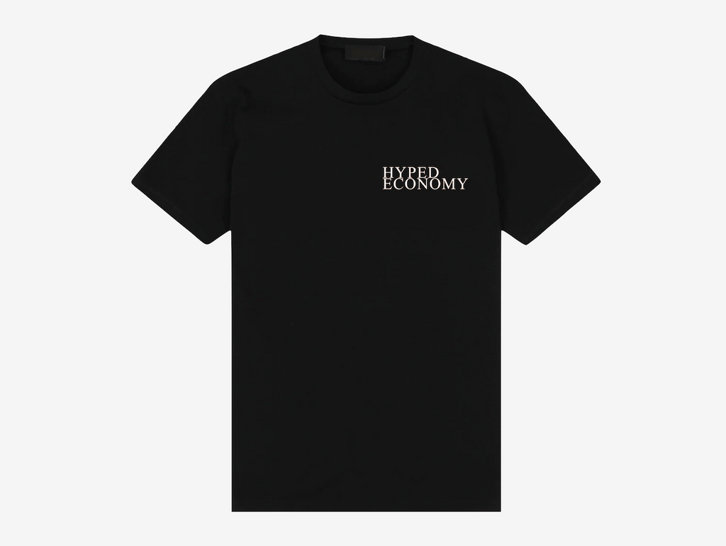 Hyped Economy Newspaper T-Shirt Black