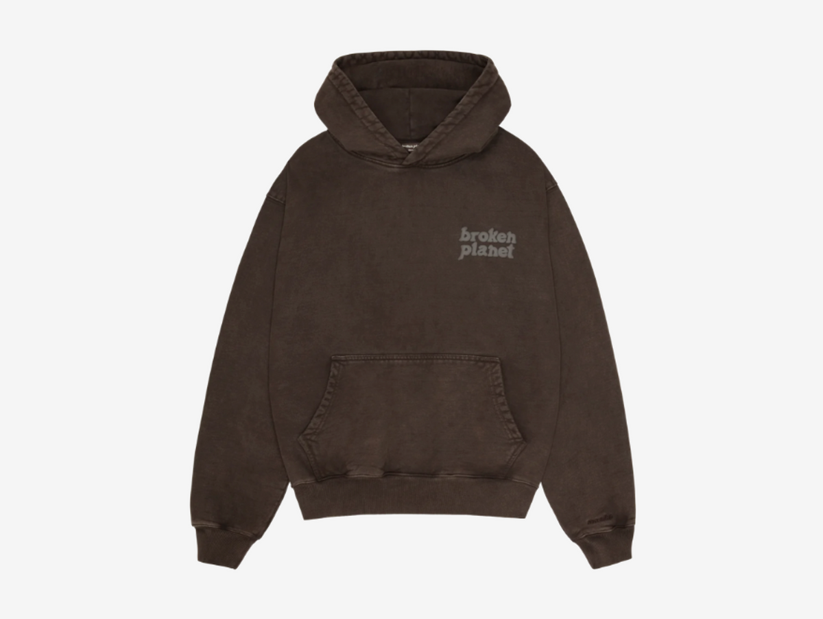 Broken Planet Hoodie Washed Basics Brown