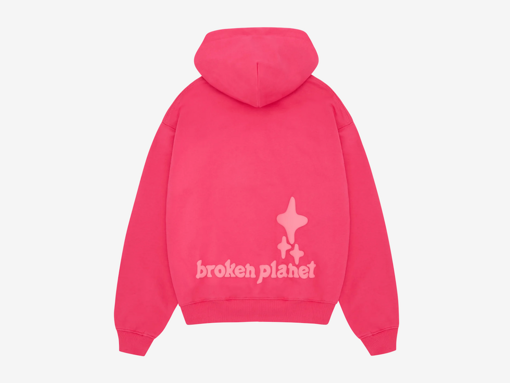 Broken Planet Hoodie Fuchsia Pink