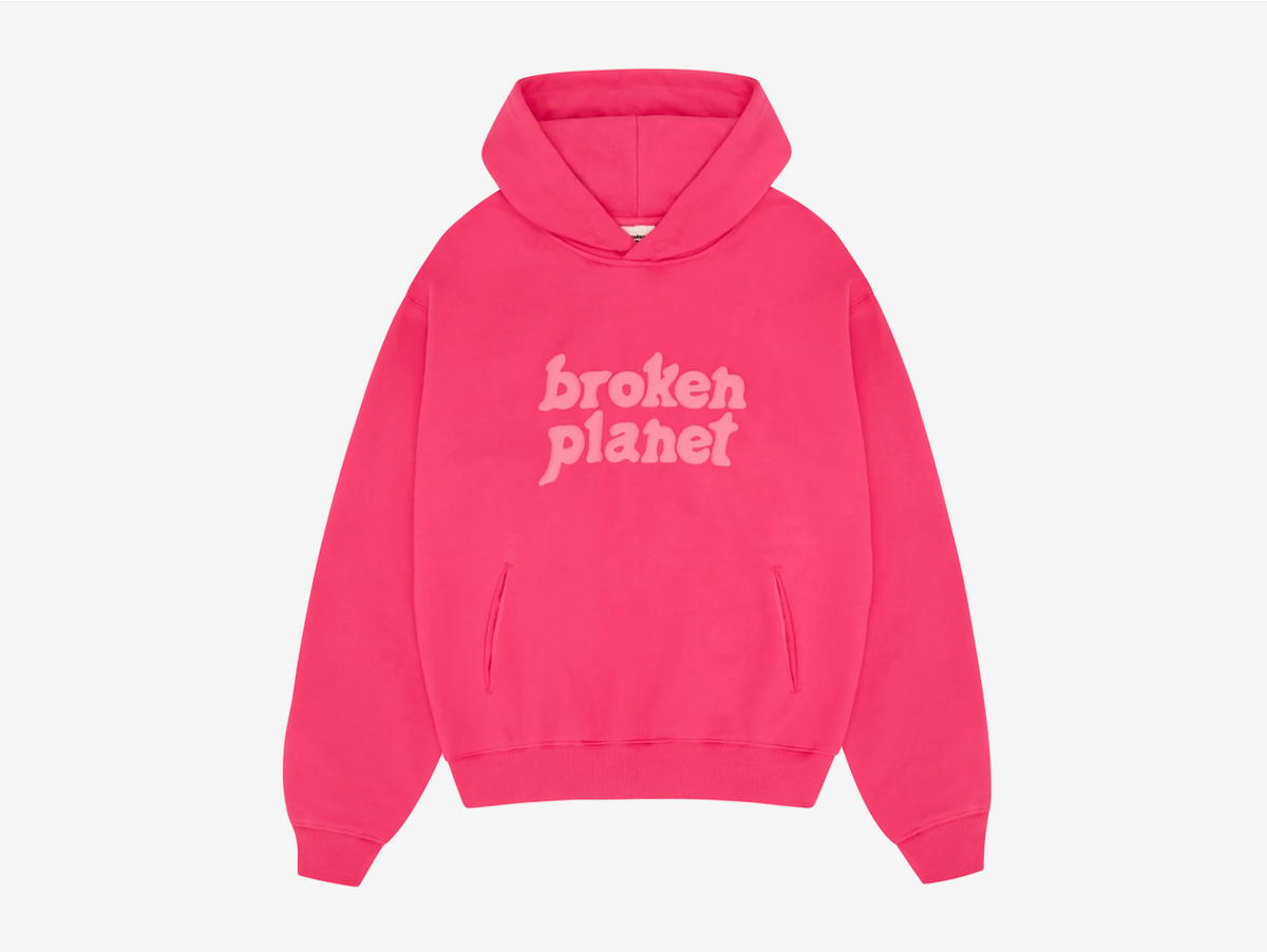 Broken Planet Hoodie Fuchsia Pink