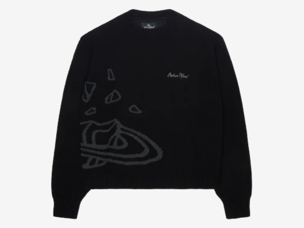 Broken Planet Knit Sweater Midnight Black
