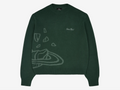 Broken Planet Knit Sweater Forest Green