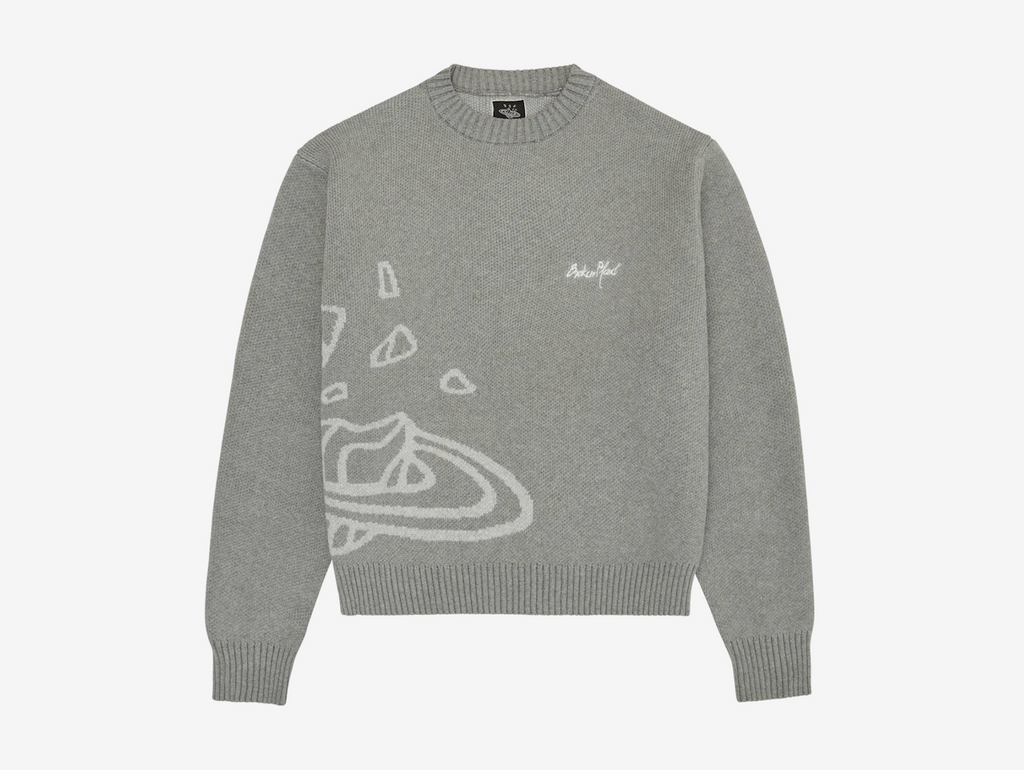 Broken Planet Knit Sweater Heather Grey