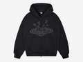 Broken Planet Zip-Up Hoodie Midnight Black
