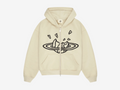 Broken Planet Zip-Up Hoodie Bone White
