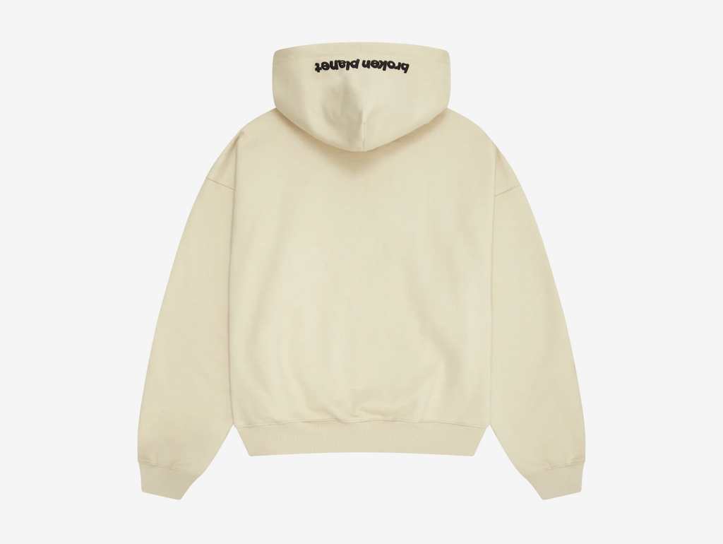 Broken Planet Zip-Up Hoodie Bone White