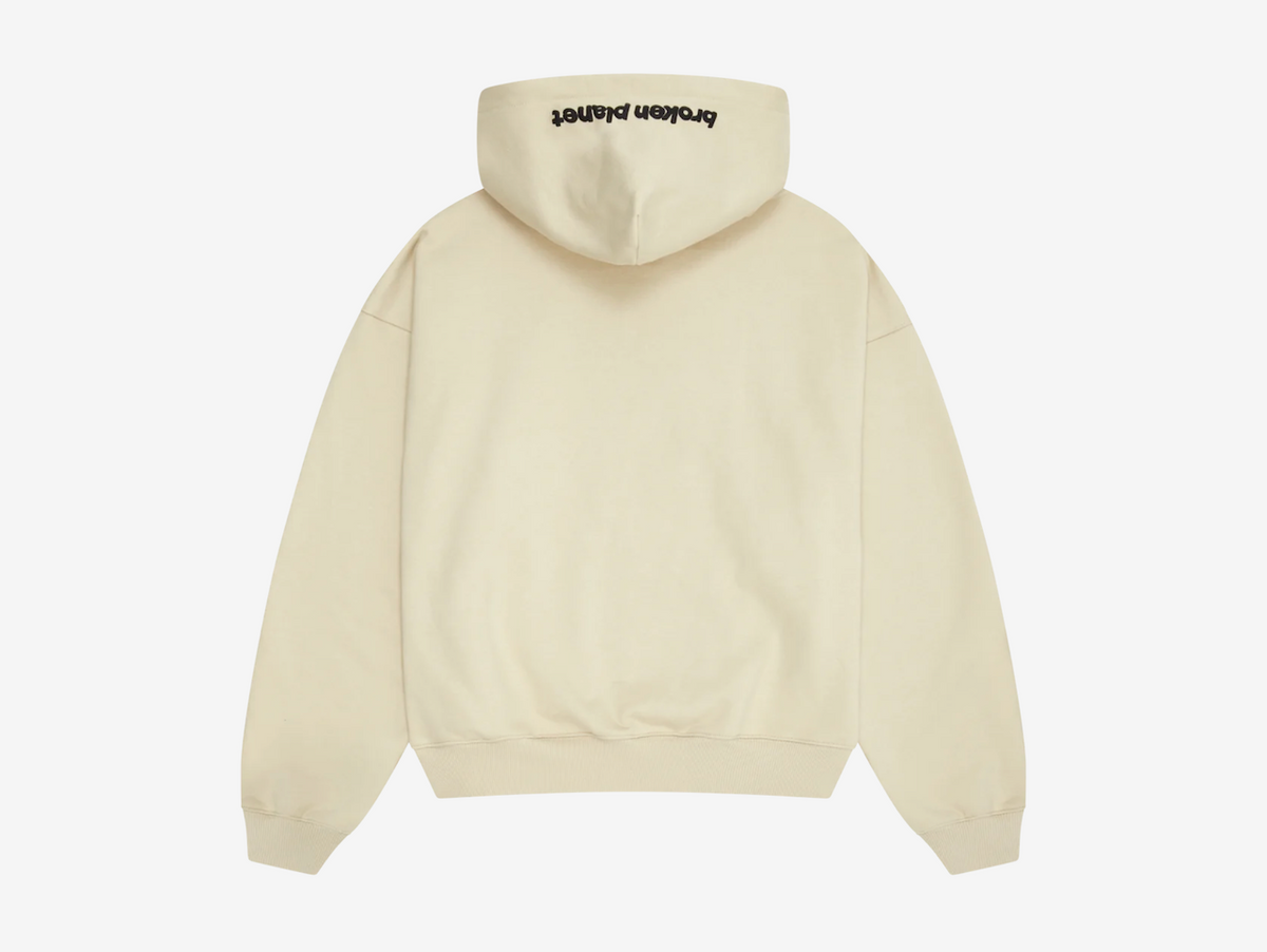 Broken Planet Zip-Up Hoodie Bone White