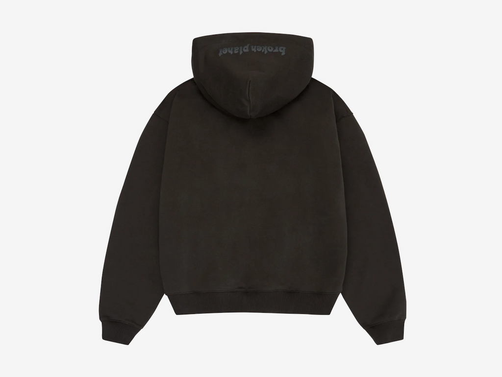 Broken Planet Zip-Up Hoodie Black