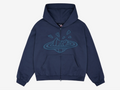 Broken Planet Zip-Up Hoodie Deep Navy
