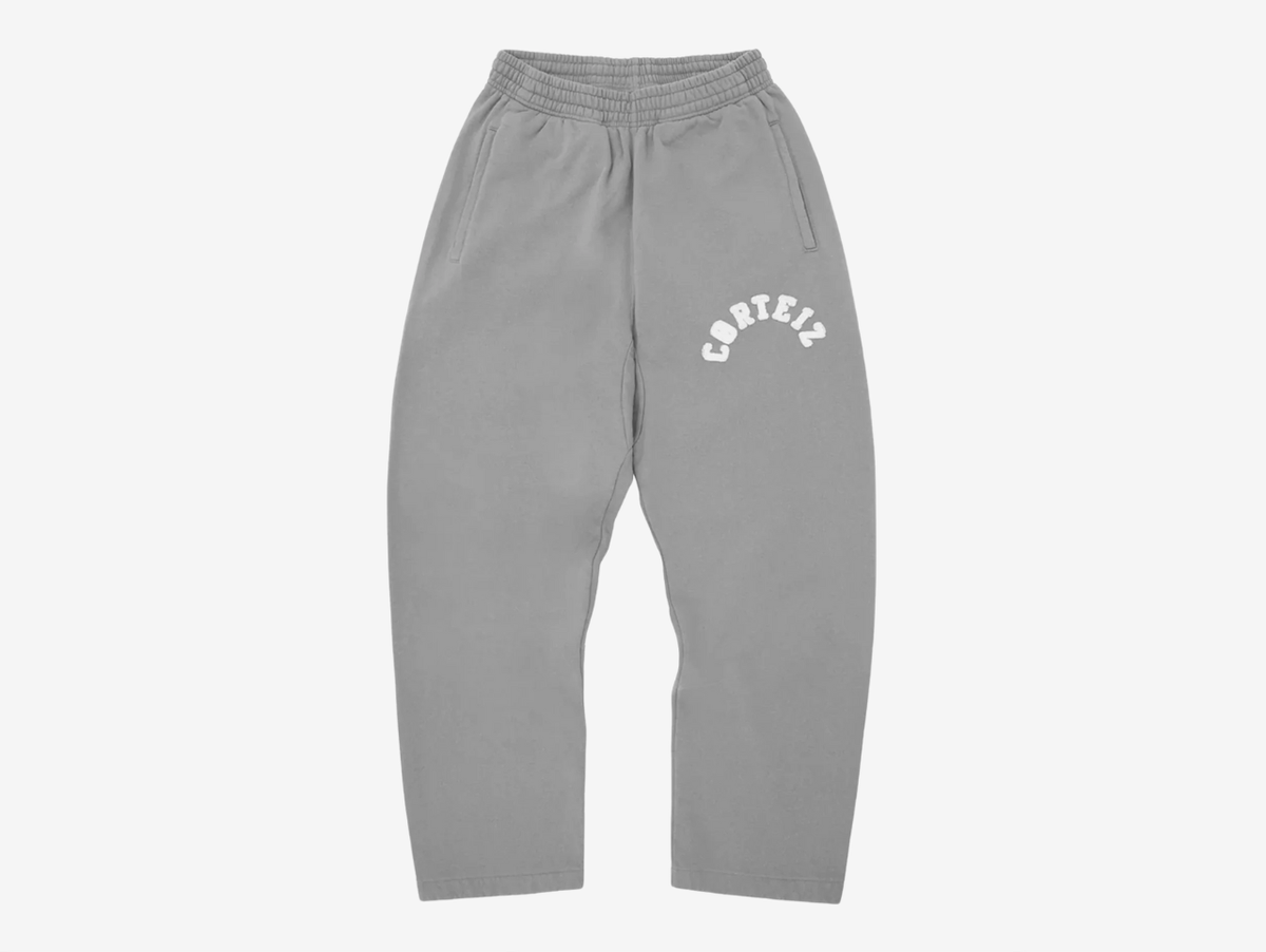 Corteiz Colly Arch Logo Sweatpants Pewter Grey