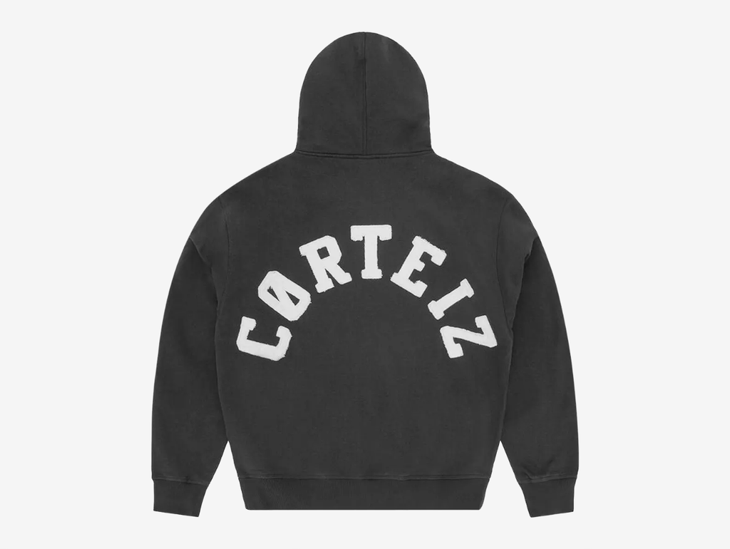 Corteiz Colly Arch Logo Zip-Up Hoodie Black