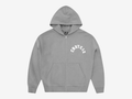 Corteiz Colly Arch Logo Zip-Up Hoodie Pewter Grey