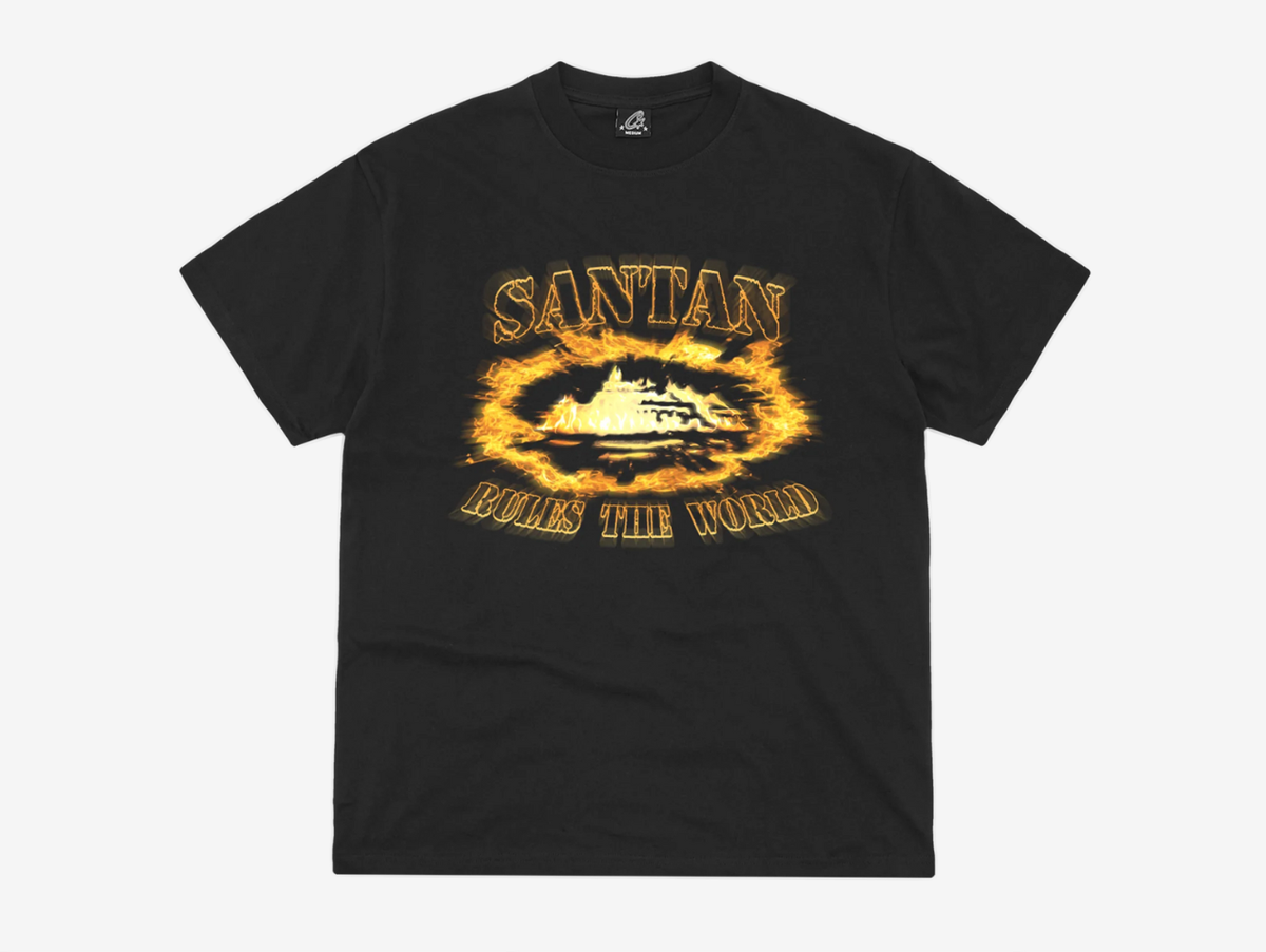 Corteiz x Santan Dave Alcatraz T-Shirt Black Orange
