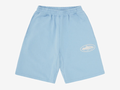 Corteiz Island Puff Print Sweatshort Baby Blue