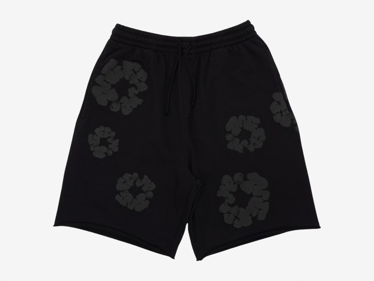 Denim Tears Cotton Wreath Shorts Monochrome Black (SS26)