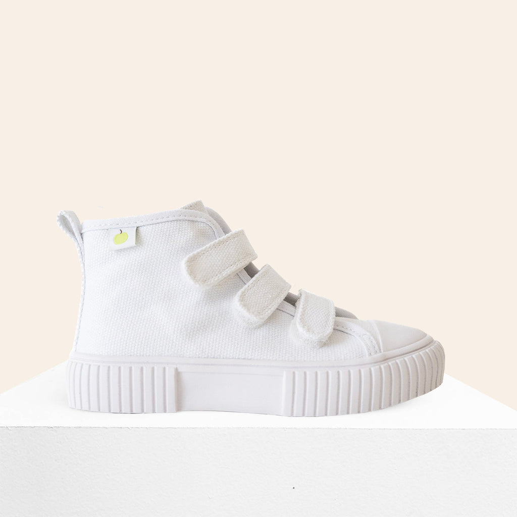 Organic Cotton High Top Sneaker - White