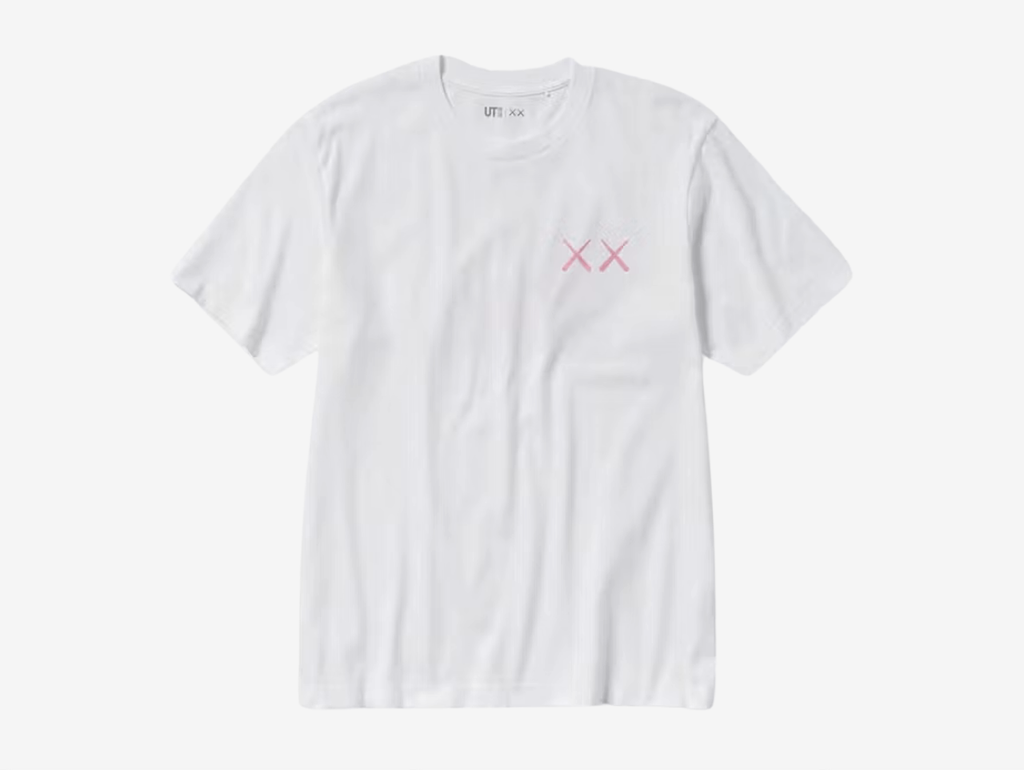 KAWS x Uniqlo UT Graphic T-Shirt White Pink