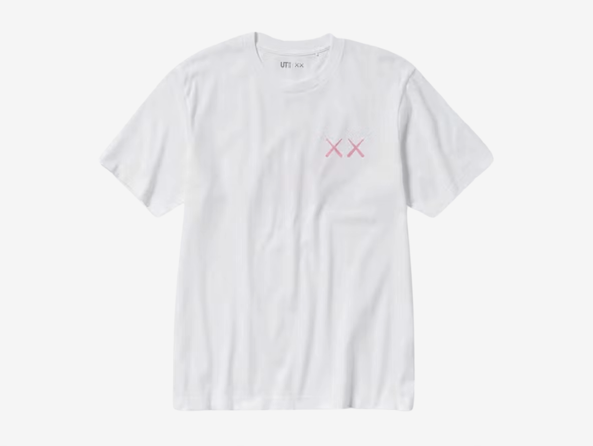 KAWS x Uniqlo UT Graphic T-Shirt White Pink