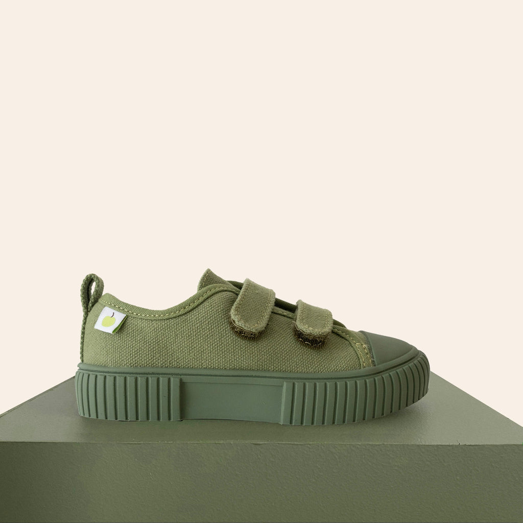 Organic Cotton Low Top Sneaker - Khaki