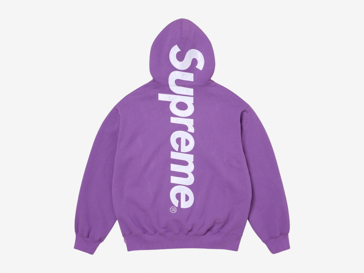 Supreme Appliqué Logo Hoodie Purple