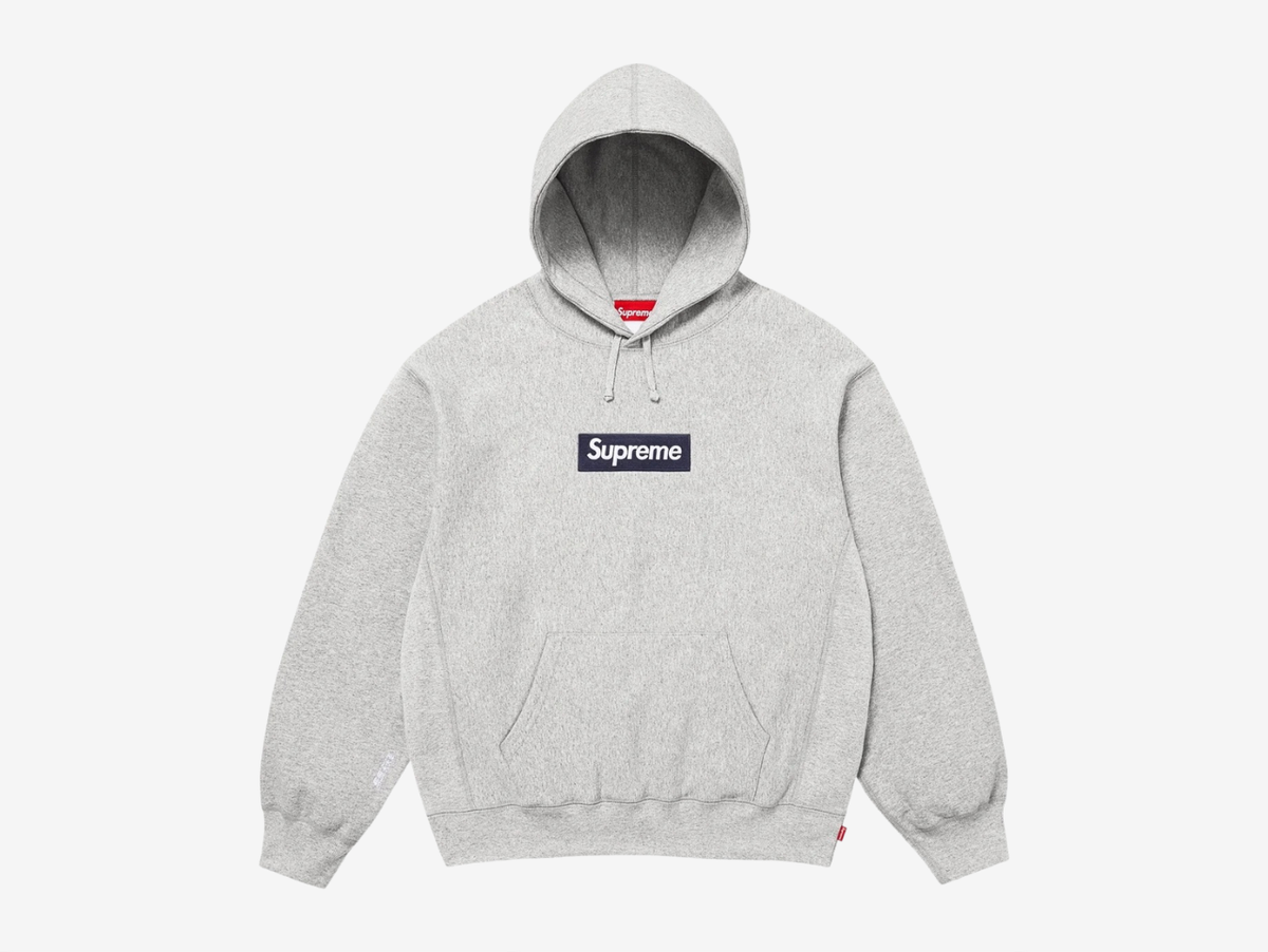 Supreme Box Logo Hoodie Heather Grey (FW25)