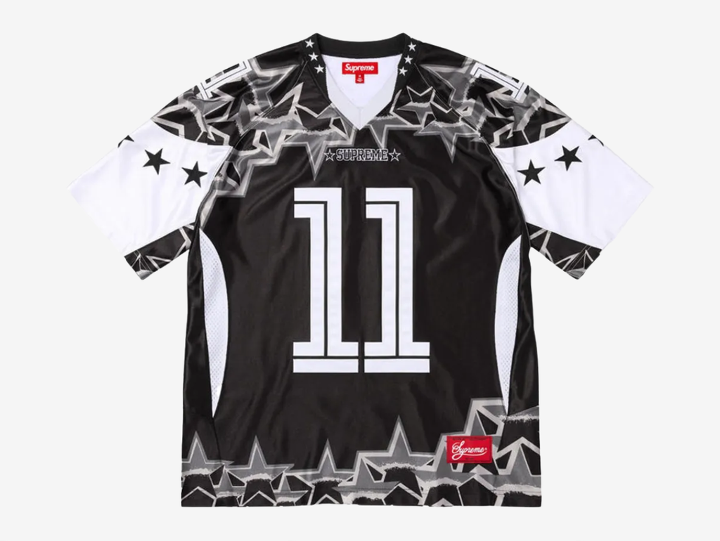 Supreme Stars Football Jersey Black White