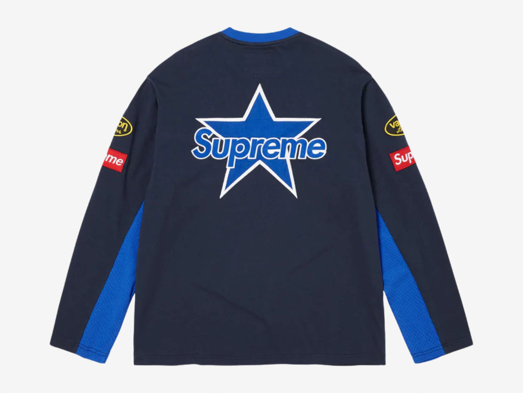 Supreme x Vanson Long Sleeve Top Navy