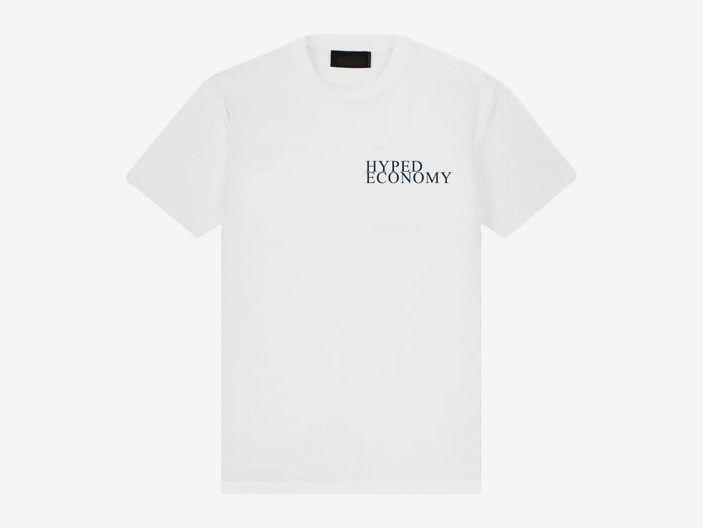 Hyped Economy Newspaper T-Shirt White